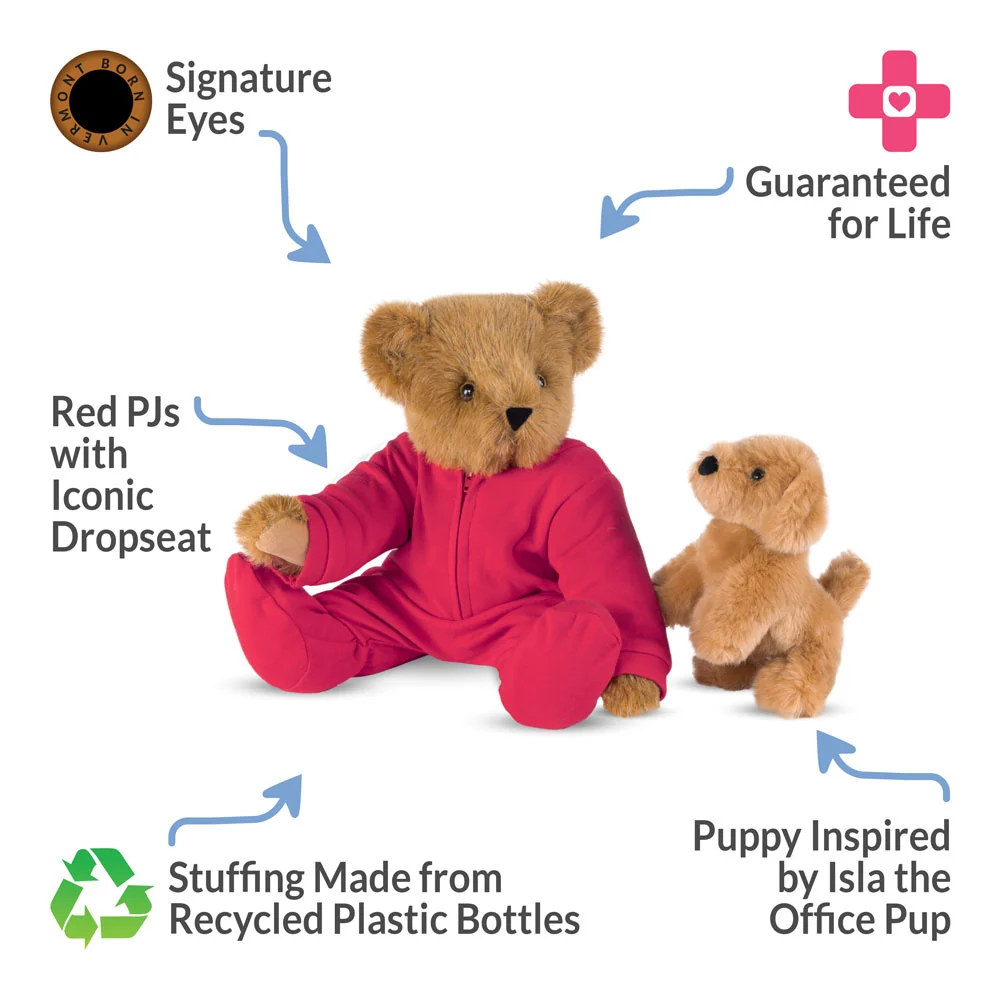 15 In. Bedtime Bear with Puppy - Image 2