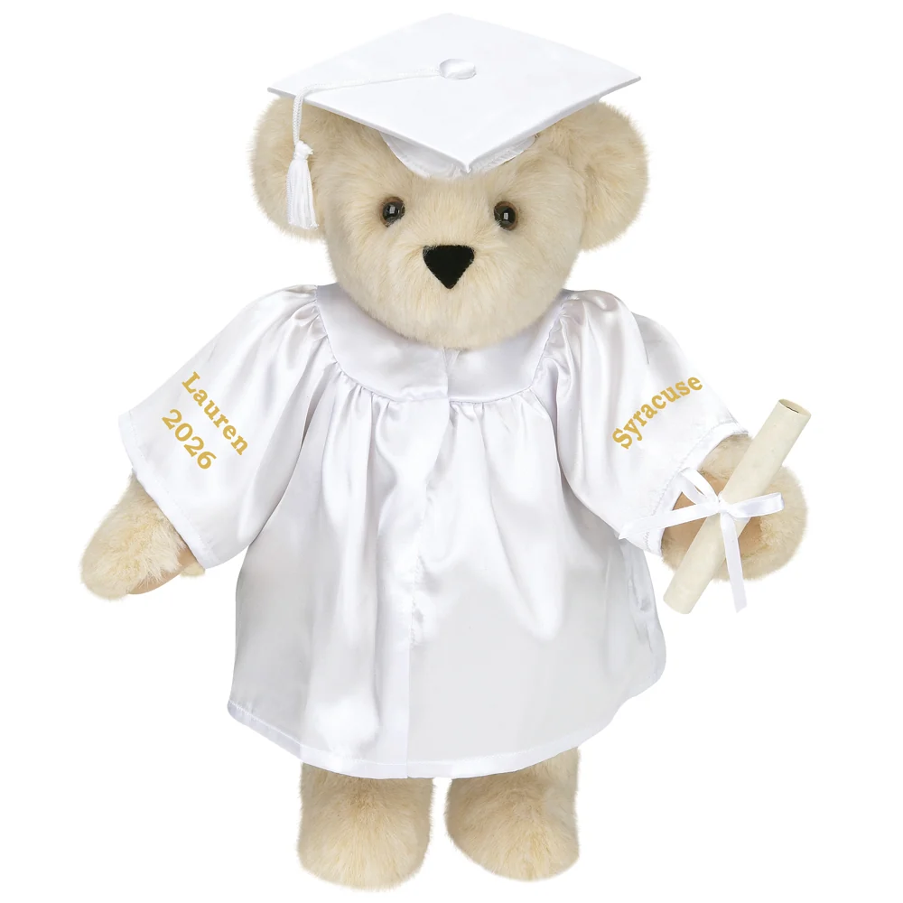 15 In. Graduation Bear in White Gown - Image 2