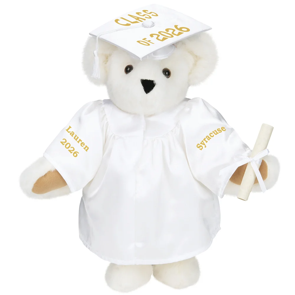 15 In. Class of 2026 Graduation Bear in White Gown - Image 3