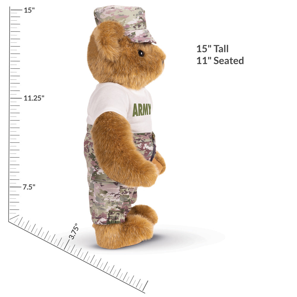 15 In. Honorable Hugs Camouflage Bear - Image 5