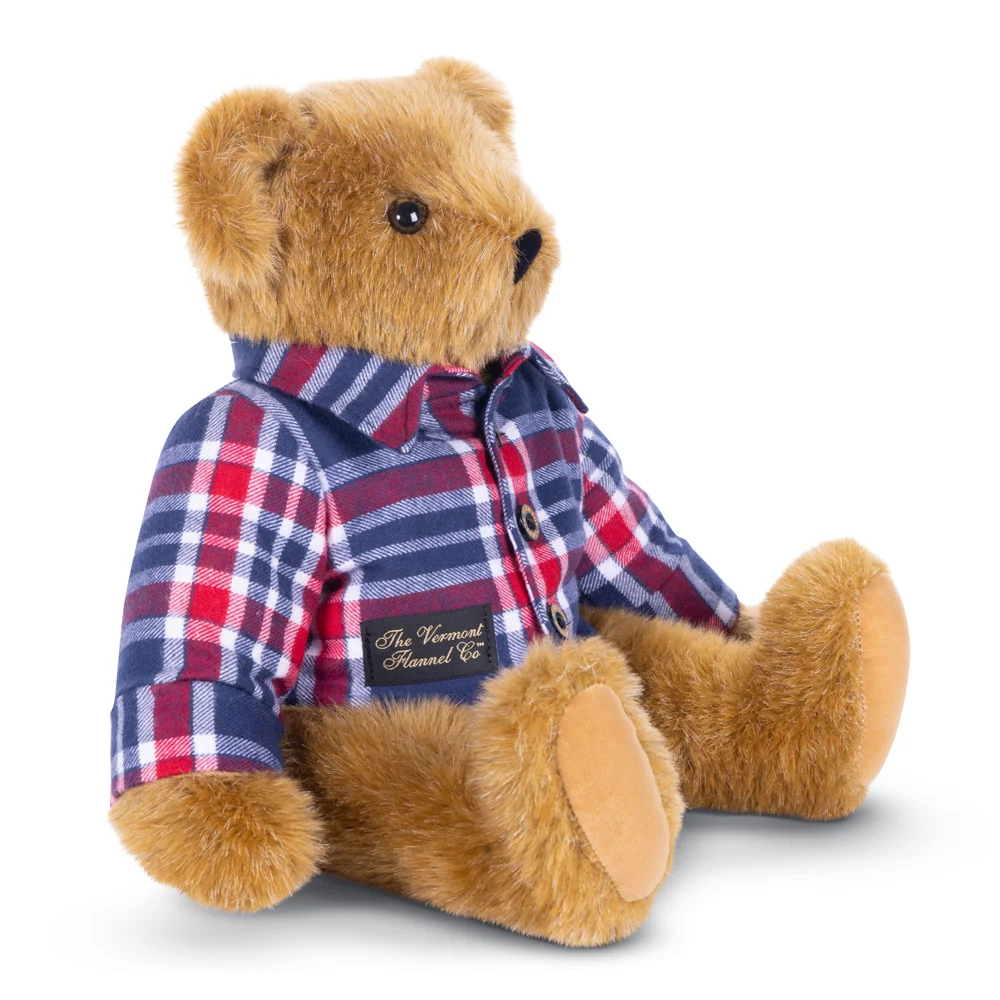 15 In. Vermont Flannel Bear. Liberty Plaid - Image 4