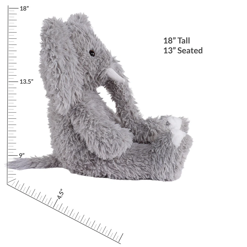 18 In. Oh So Soft Elephant with Elephant Lovey Security Blanket - Image 5
