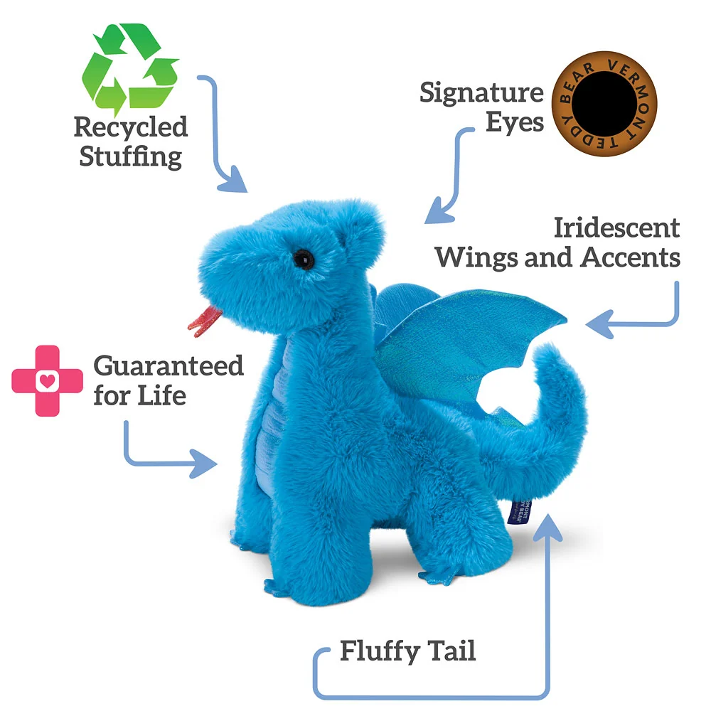 18 In. Oh So Soft Blue Dragon - Image 3