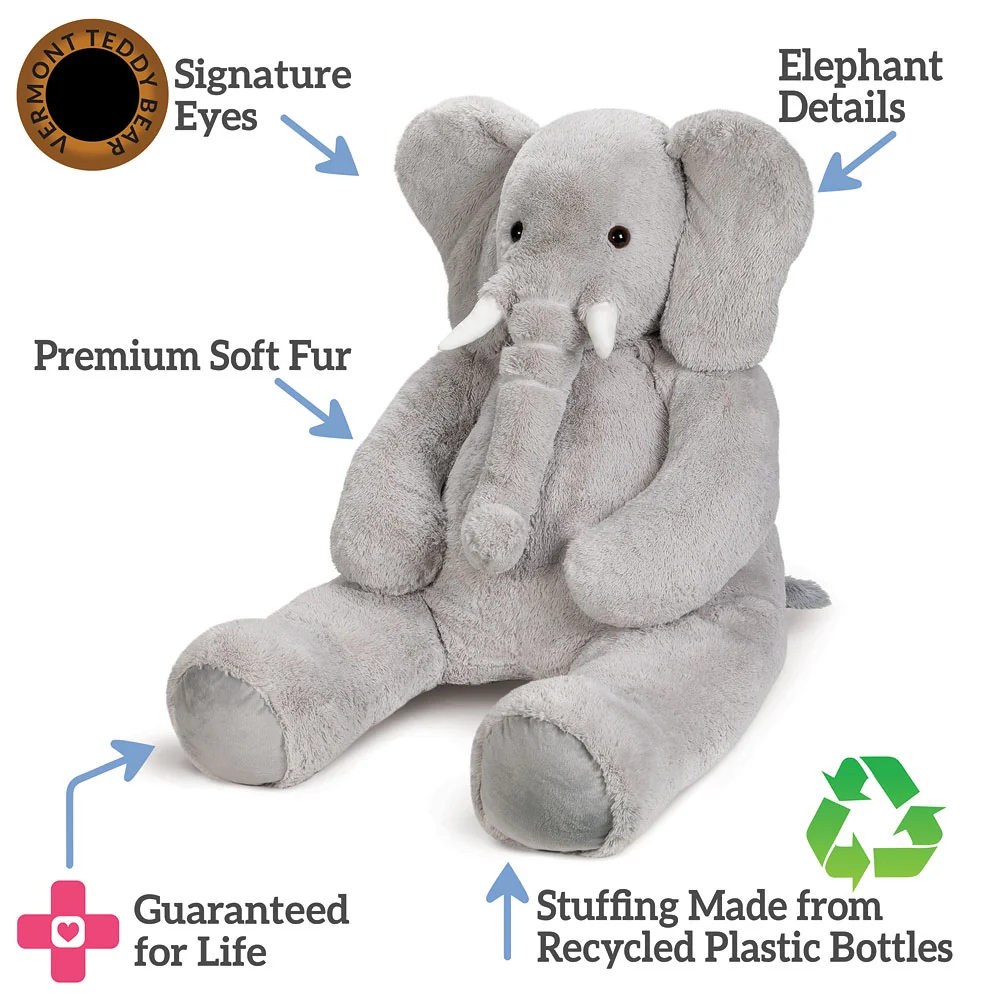 6 Ft. Giant Cuddle Elephant - Image 2