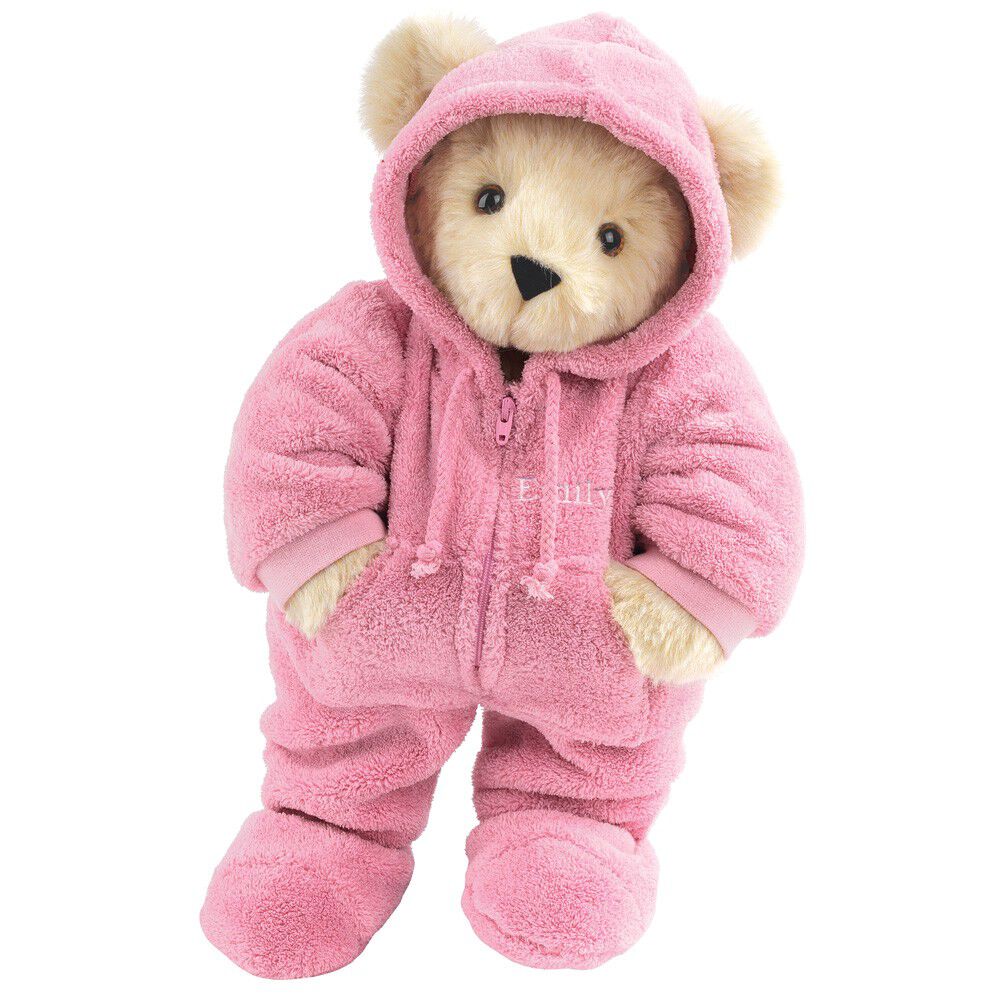 15 In. Hoodie Footie Bear. Pink - Image 3