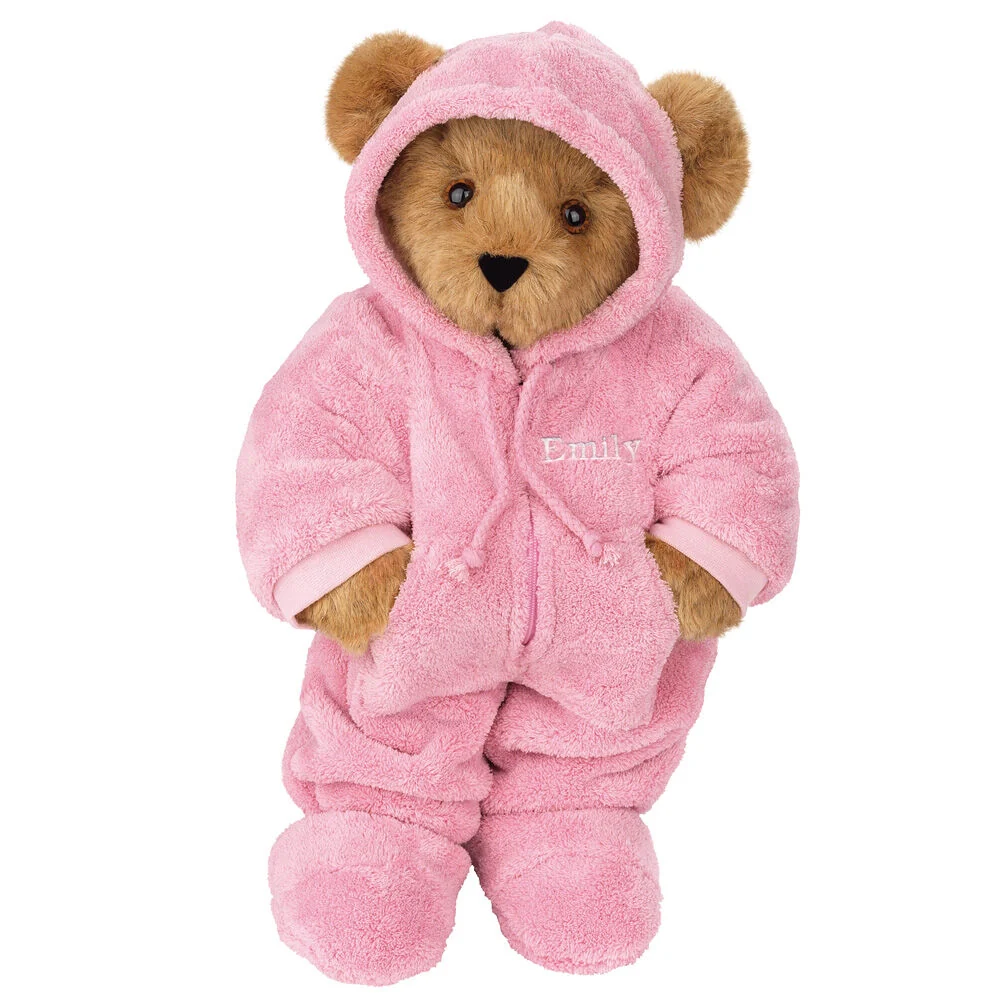 15 In. Hoodie Footie Bear. Pink - Image 2