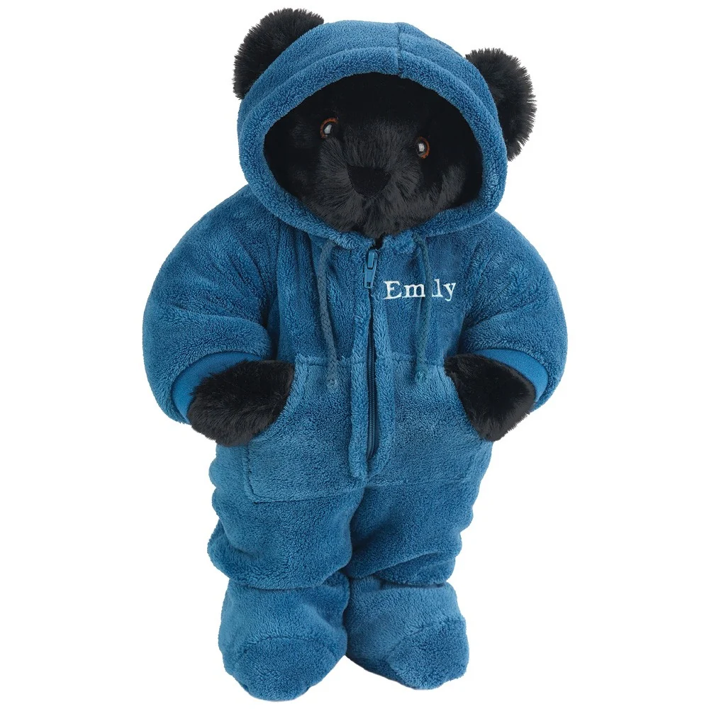15 In. Hoodie-Footie Bear. Blue - Image 5
