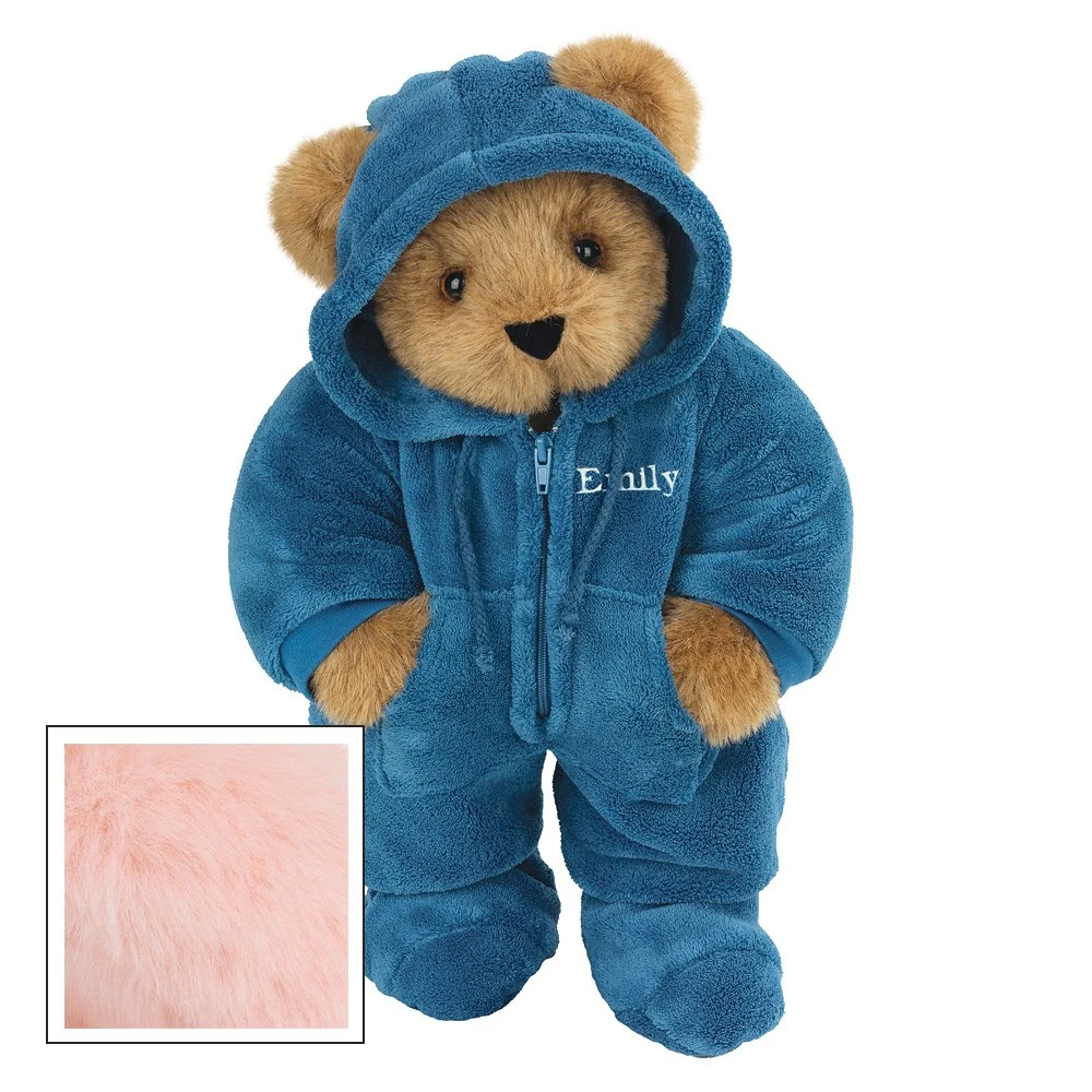 15 In. Hoodie-Footie Bear. Blue - Image 7